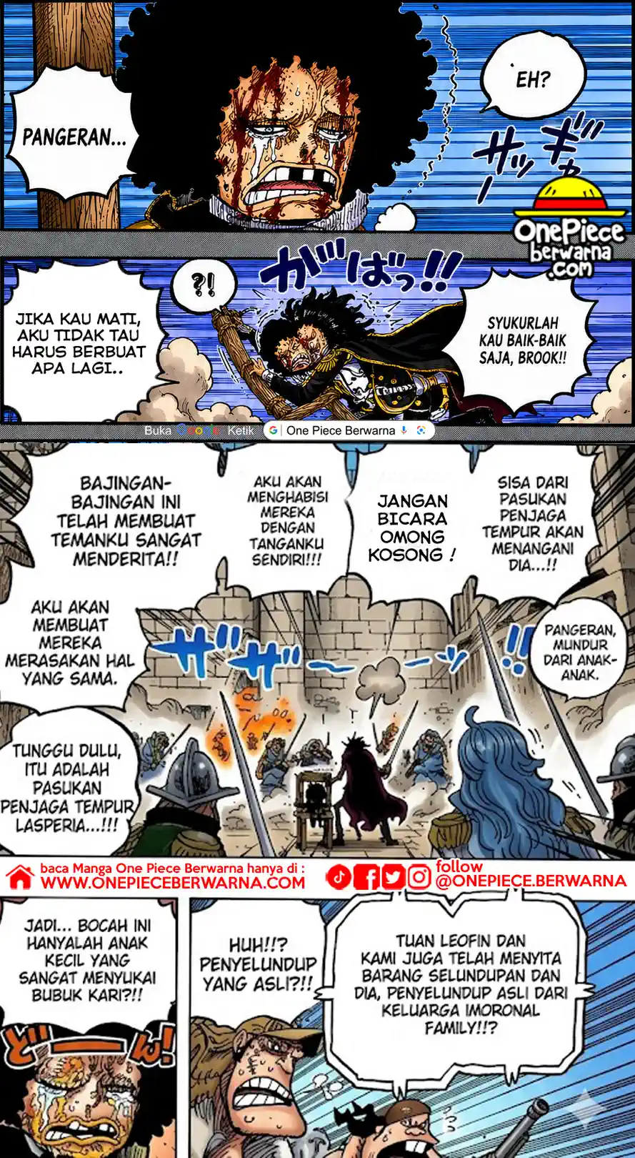 One Piece berwarna 1184 1185 1186 bahasa indonesia